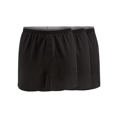 The Collection Pack of three black boxers